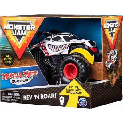 Monster Jam Spin Master Auto se zvukem Mutt Dalmatian Rev 'N Roar 6044990 1:43