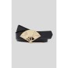 Pásek Karl Lagerfeld Oboustranný kožený pásek dámský černá