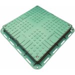 Standartpark Plastový hranatý poklop 680 x 680 mm zelená – HobbyKompas.cz