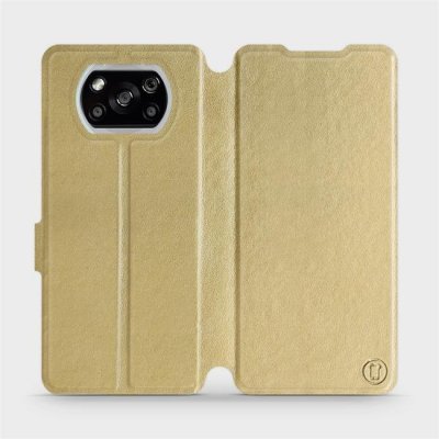 Pouzdro Mobiwear Parádní flip Xiaomi POCO X3 NFC v provedení C_GOS Gold&Gray s šedým vnitřkem – Zbozi.Blesk.cz