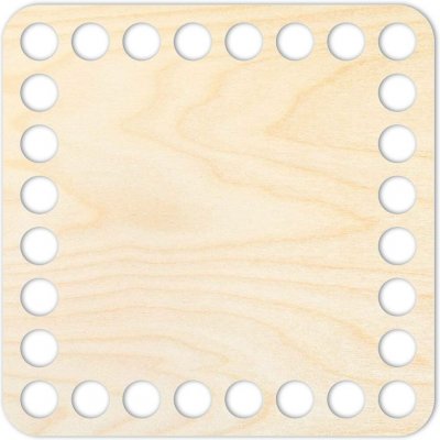 Woody Crafts Přírodní dno na háčkované košíky - Čtverec Velikost: 10x10 cm – Sleviste.cz