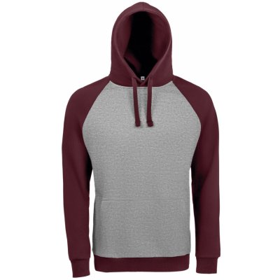 SOĽS SEATTLE Unisexová mikina SL02998 Grey burgundy