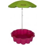 Doloni pískoviště květ s deštníkem zelená/růžová – Sleviste.cz