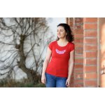 Dámské triko s lidovým motivem Klásek Červená bílá – Zboží Mobilmania