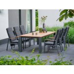 Mixx teak Montana stolová súprava 1+6 antracitová – Hledejceny.cz