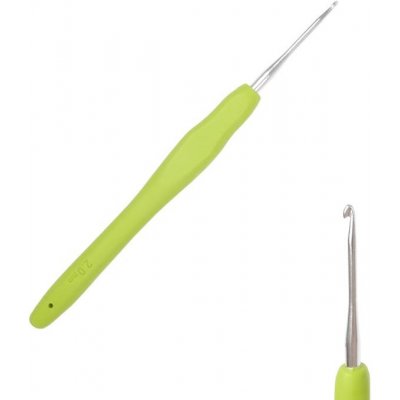 Háček s pogumovanou ručkou 2,0mm zelený – Hledejceny.cz