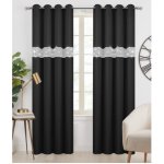 Fliying Dekorační závěs se zirkony s kroužky Amálie černá 140x250 cm (cena za 1 kus) – Hledejceny.cz