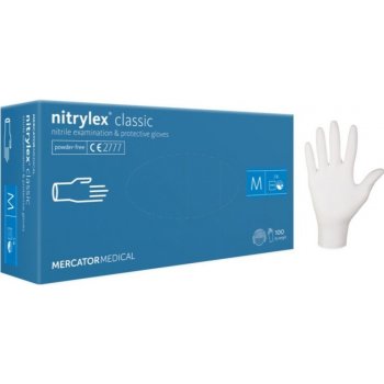 Mercator Medical Nitrylex Classic bílé 100 ks