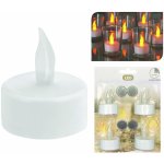 svíčka čajová LED pr.3,5cm BÍ (4ks) s bateriemi, časovačem – Zboží Dáma