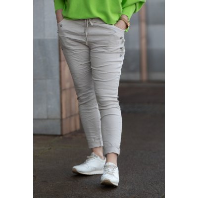 Pružné kalhoty LOKI Krémová – Zboží Mobilmania