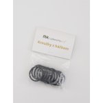 MKLuzkoviny.cz Ocelové kroužky na závěs s háčky - matná černá 10 ks – Zboží Mobilmania