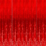 Dekorační závěs metalický červený 100 x 200 cm – Zboží Mobilmania