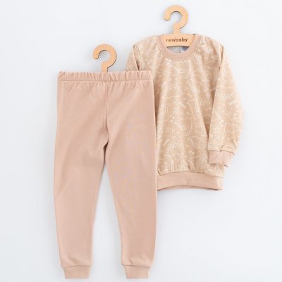 Dětské bavlněné pyžamko New Baby beige dino – Zboží Dáma