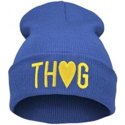 Blingstar Beanie Thug s nápisem B590 blue