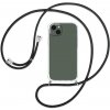 Pouzdro a kryt na mobilní telefon Apple Pouzdro SES Průhledné silikonové ochranné se šňůrkou na krk Apple iPhone 15 Pro - černé