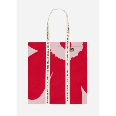 Marimekko Látková taška Carrier Midi Unikko 60th Anniversary 45x43cm červená – Hledejceny.cz