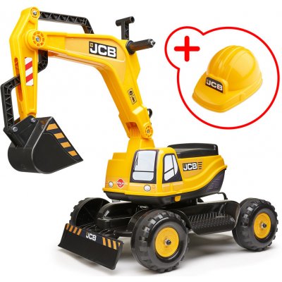 Alltoys Falk bagr JCB žlutý s odklopným sedátkem a helmou – Zbozi.Blesk.cz