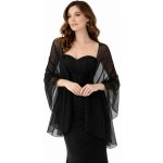 Šifónový šál přes společenské šaty Černá – Sleviste.cz