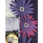 Fashion 4 dílné bavlna povlečení fialové barvy s motivem květin Fialová 140x200 70x90 – Zboží Mobilmania