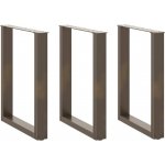 Omaxi 311429 Nohy k jídelnímu stolu ve tvaru U 3 ks přírodní ocel 70 x 72-73 cm ocel – Zboží Dáma