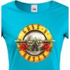 Dámské tričko s potiskem Dámské tričko Guns N’ Roses Modrá