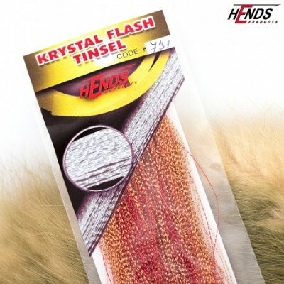 Hends HE KRYSTAL FLASH TINSEL - ČERVENÁ - ORANŽOVÁ - SV. ZLATÁ – Hledejceny.cz