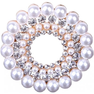 Gaira brož Pearls 312065 Gold – Zboží Dáma