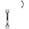 Piercing Šperky4U piercing do obočí čirý zirkon OB0002-KC