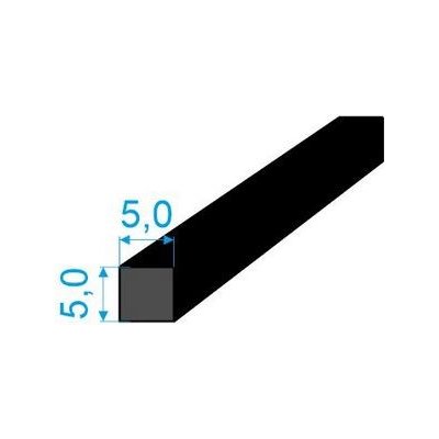 0539005 Pryžový profil 5x5mm NBR 70°Sh čtvercový – Zboží Mobilmania