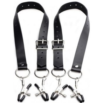 Master Series Skřipce na klitoris Master Series Spread Labia Spreader Straps with Clamps