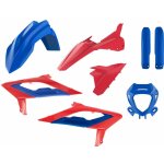 POLISPORT kompletní sada plastů (FULL KIT) BETA RR 2T/4T 23-24 v sadě kryt světla (8667300005) a kryty tlumičů (8399100005) barva červená světle modrý – Hledejceny.cz