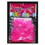 Loom Bands gumičky osmičky jednobarevné sáček růžové