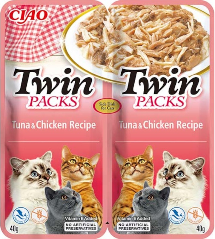 Churu Cat Twin Packs tuňák a kuře ve vývaru 80 g