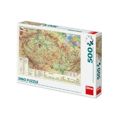 Teddies Mapa České Republiky 47x33cm v krabici 33x23x3,5cm TD57958 500 dílků – Zbozi.Blesk.cz