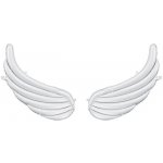 Party Deco Fóliový balonek Bílá křídla, 104 x 60 cm – Zboží Dáma