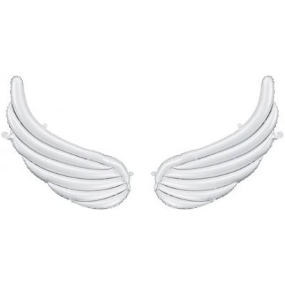 Party Deco Fóliový balonek Bílá křídla, 104 x 60 cm – Zboží Dáma