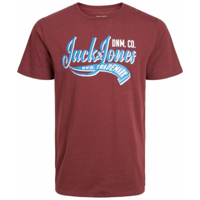 Jack and Jones tričko Logo tmavě červené