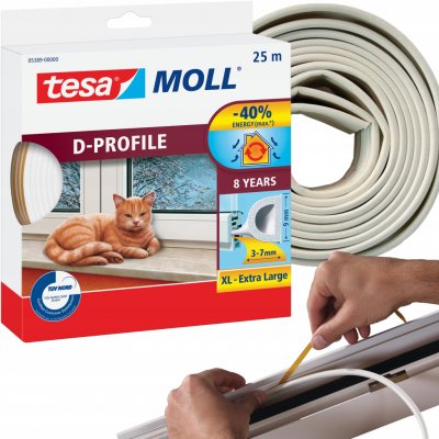 TESA Těsnění "D", 9 x 7 mm x 25 m – Zbozi.Blesk.cz