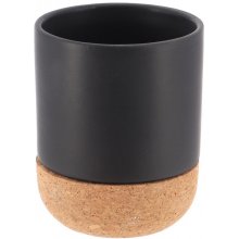 TENDANCE Koupelnový pohár Michavila Cork černá/s korkovými prvky 250 ml