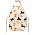 Bellatex Dětská zástěrka Kočičky béžová žllutá šedá 37x47 cm – Zboží Dáma