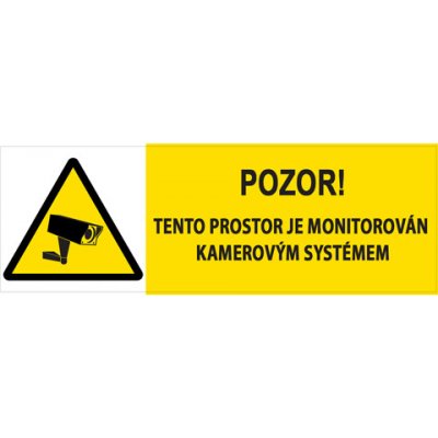 Značka Pozor - Tento prostor je monitorován kamerovým ... – Hledejceny.cz