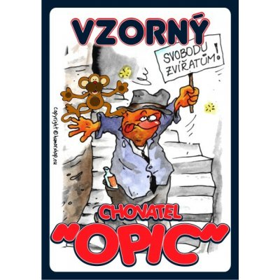 Certifikát Vzorný chovatel opic – Hledejceny.cz