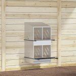 vidaXL Hnízdní box pro slepice 4 hnízda dvouřadé, pozinkovaná ocel 9799.864354 – Sleviste.cz