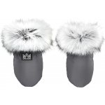 Little Elite Rukavice GRAFIT šedý kožíšek – Zboží Dáma