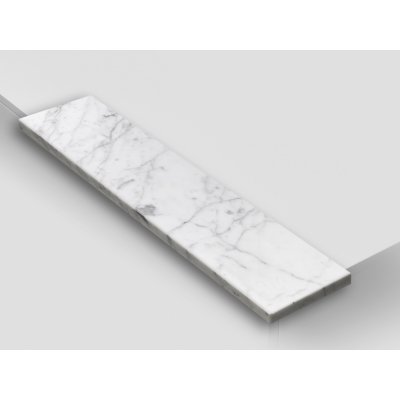 TONE OF STONE Vnitřní kamenný mramorový parapet - Mramor Bianco Carrara lesk, 500x250x30 mm – HobbyKompas.cz