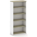 Mirelli, Kancelářský regál 800 x 400 x 1800 mm, bílá/dub sonoma – Hledejceny.cz