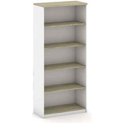 Mirelli, Kancelářský regál 800 x 400 x 1800 mm, bílá/dub sonoma – Hledejceny.cz