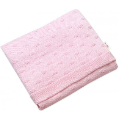 Baby Nellys dětská pletená deka růžová – Zboží Mobilmania