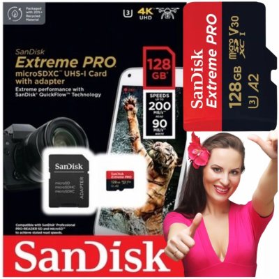 SanDisk microSDXC UHS-I U3 128 GB SDSQXCD-128G-GN6MA – Zboží Mobilmania
