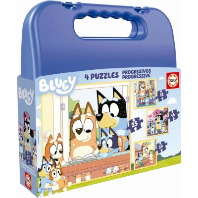 EDUCA v kufříku Bluey 4v1 12,16,20,25 dílků – Hledejceny.cz